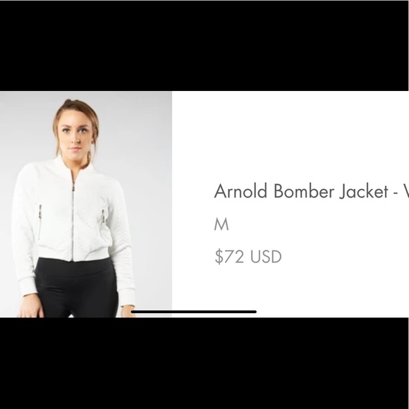 Buffbunny Collection Jackets & Blazers - NWOT BuffBunny Arnold Bomber Jacket WHITE - Sz M
